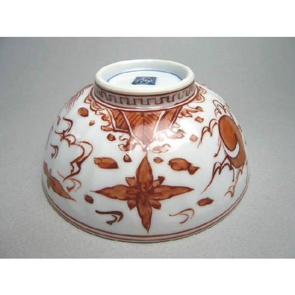 京焼 清水焼 平八龍ご飯茶碗 芳山 赤 : 松韻堂 Yahoo!店 - 通販