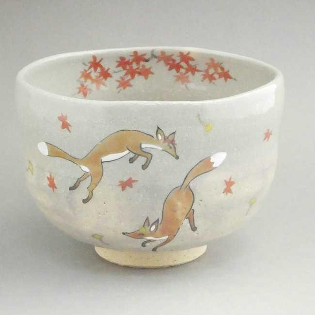 京焼 清水焼 抹茶茶碗 秋キツネ 昇 : 松韻堂 Yahoo!店 - 通販 - Yahoo