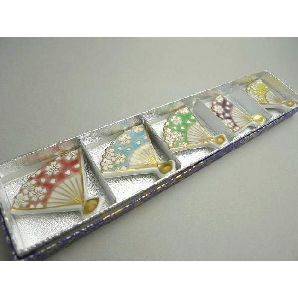 京焼 清水焼 扇花五色箸置きセット 芳山 : 松韻堂 Yahoo!店 - 通販