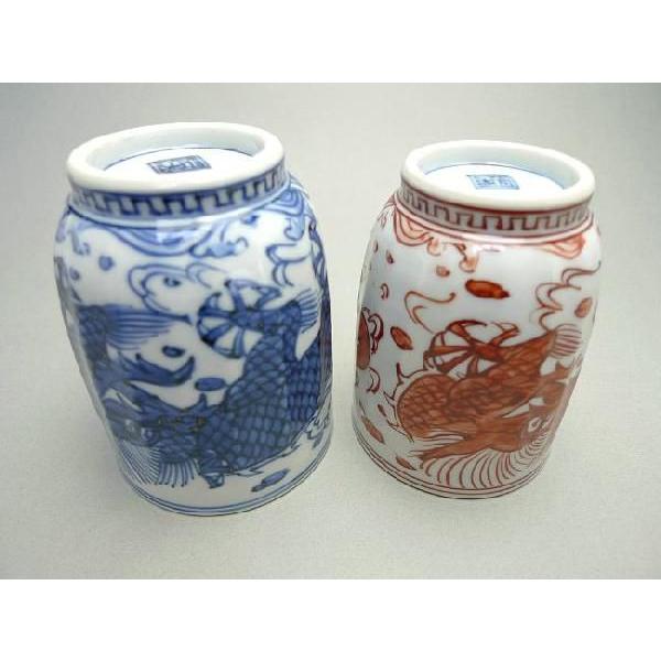 京焼 清水焼 平八龍夫婦湯呑 芳山 青赤 : 松韻堂 Yahoo!店 - 通販