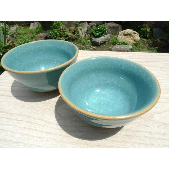 京焼 清水焼 青磁夫婦茶碗 陶仙 深型 : 松韻堂 Yahoo!店 - 通販