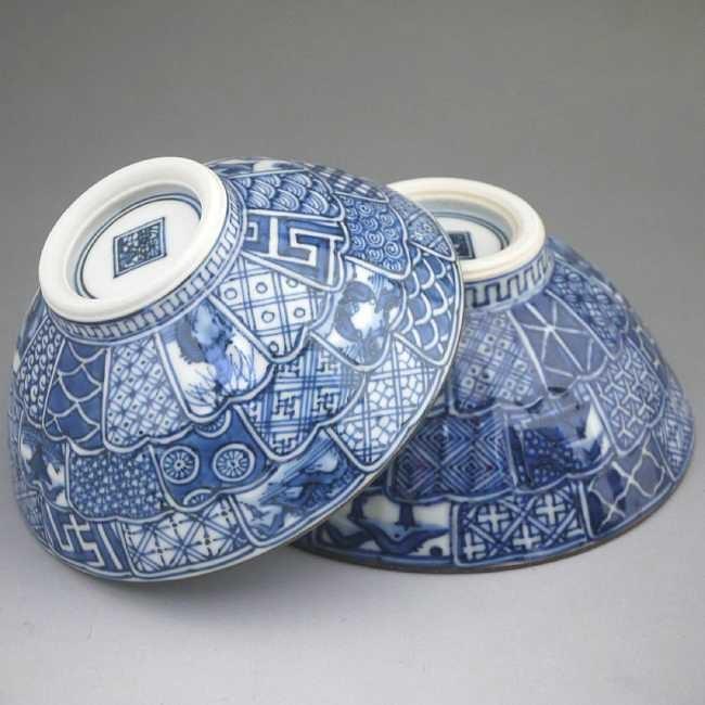 京焼 清水焼 菊彫祥瑞夫婦湯呑と夫婦茶碗セット : 松韻堂 Yahoo!店