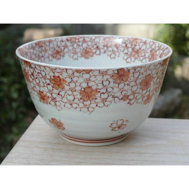 京焼 清水焼 桜詰中鉢（中渕） 赤 芳山 : 松韻堂 Yahoo!店 - 通販