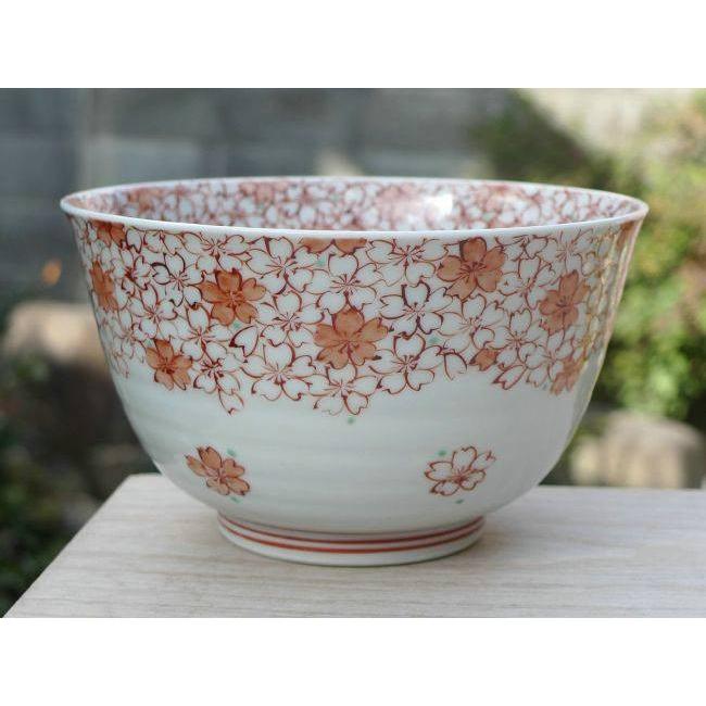 京焼 清水焼 桜詰中鉢（中渕） 赤 芳山 : 松韻堂 Yahoo!店 - 通販