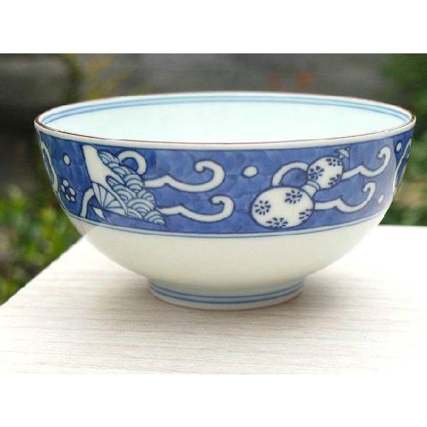 ☆ 京焼 清水焼 染付飯茶碗 京焼 清水焼 染赤濃吉祥ご飯茶碗 青 : 松韻堂 Yahoo!店 - 通販 - Yahoo