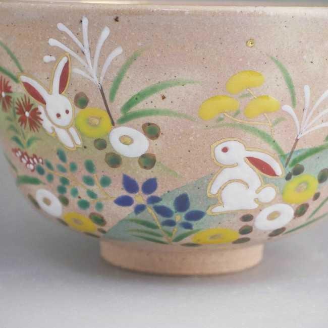 京焼 清水焼 抹茶碗 うさぎと秋草 亨 : 松韻堂 Yahoo!店 - 通販