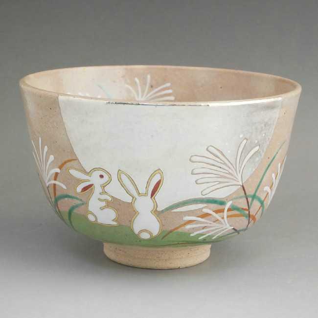 京焼 清水焼 抹茶碗 兎と満月 亨 : 松韻堂 Yahoo!店 - 通販 - Yahoo