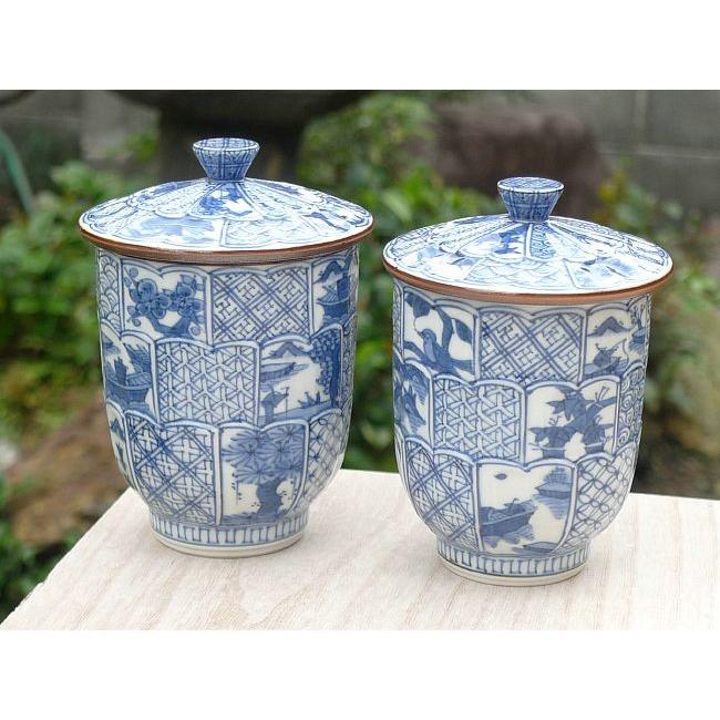 京焼 清水焼 菊彫祥瑞夫婦湯呑 蓋付 壹楽 : 松韻堂 Yahoo!店 - 通販