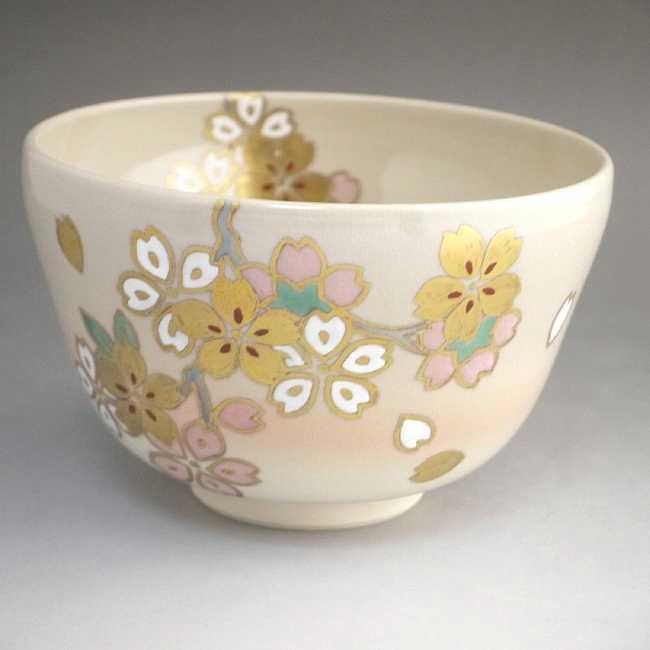京焼 清水焼 金彩桜抹茶茶碗 香菊 : 松韻堂 Yahoo!店 - 通販 - Yahoo