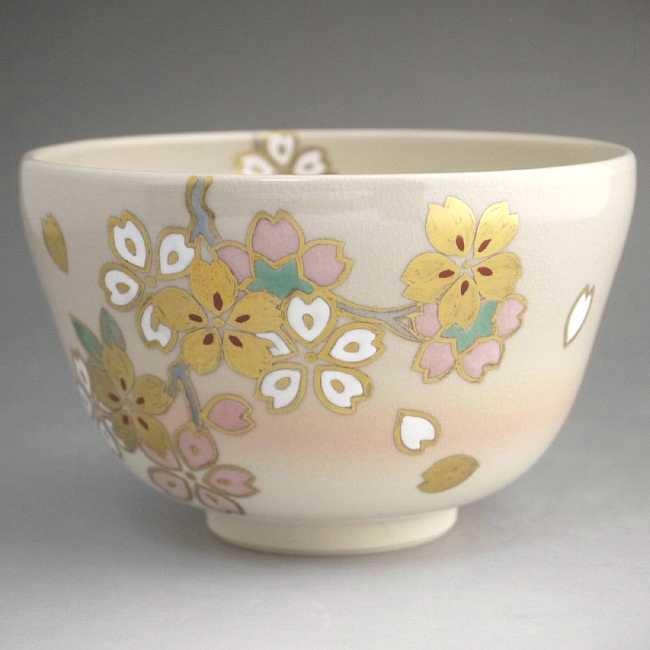 京焼 清水焼 金彩桜抹茶茶碗 香菊 : 松韻堂 Yahoo!店 - 通販 - Yahoo