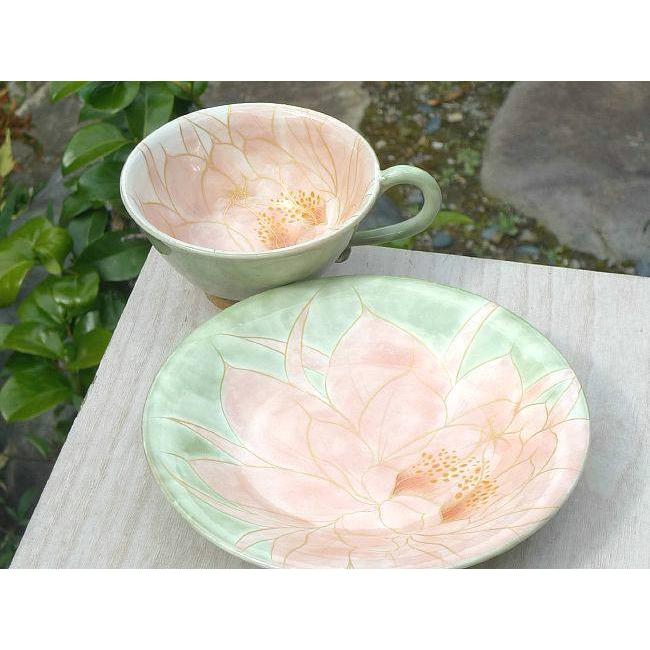 京焼 清水焼 月下美人紅茶碗皿 （紅） : 松韻堂 Yahoo!店 - 通販