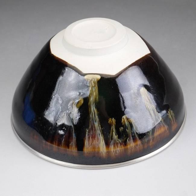 瀬戸秞天目茶碗 覆輪本銀使用 桶谷定一作 瀬戸秞天目茶碗 覆輪