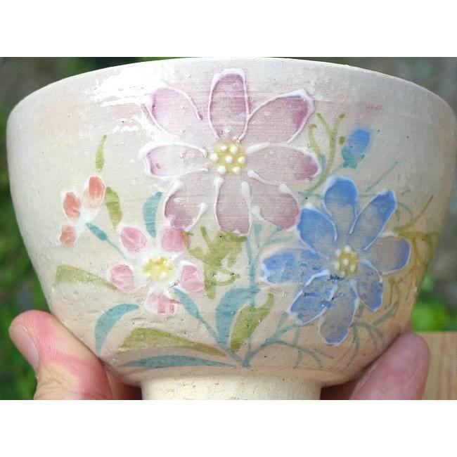 京焼 清水焼 撫子コスモス抹茶茶碗 瑞光 : 松韻堂 Yahoo!店 - 通販