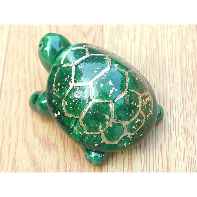 【茶道具】楽焼　亀香合 亀香合 楽入 - 京焼清水焼 松韻堂