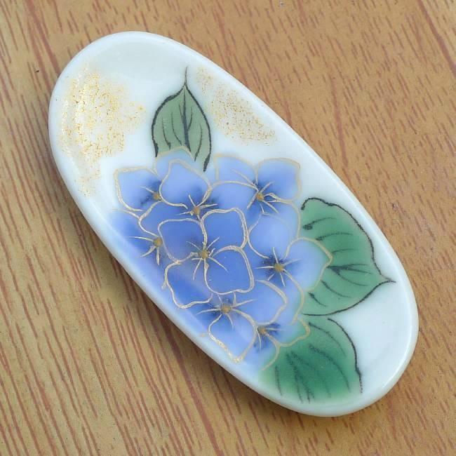 京焼 清水焼 花うつろい箸置き あじさい単品 陶あん : 松韻堂 Yahoo!店