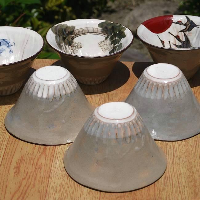 京焼 清水焼 清水焼 富嶽六景お茶呑茶碗揃え 俊山 : 松韻堂 Yahoo!店