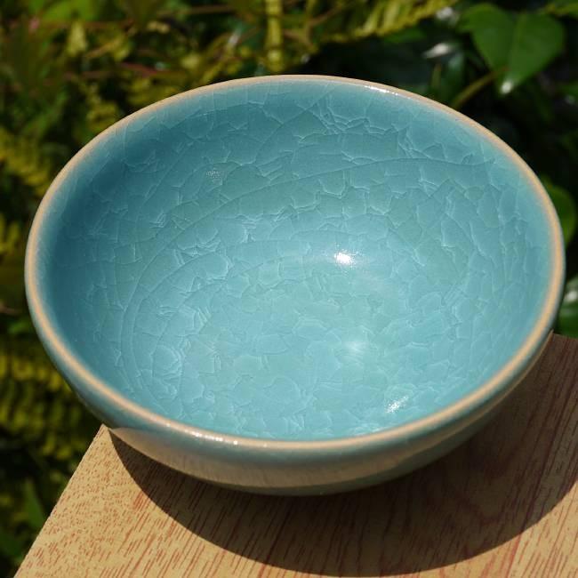 京焼 清水焼 青磁ご飯茶碗 陶仙 浅型 大 : 松韻堂 Yahoo!店 - 通販