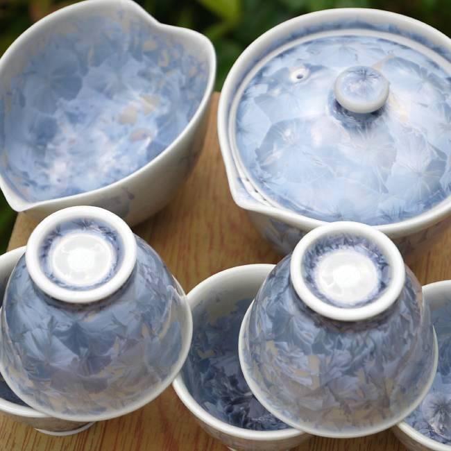 京焼 清水焼 花結晶小茶器揃 銀藤 陶あん : 松韻堂 Yahoo!店 - 通販