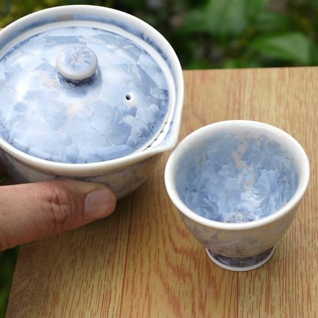 京焼 清水焼 花結晶小茶器揃 銀藤 陶あん : 松韻堂 Yahoo!店 - 通販