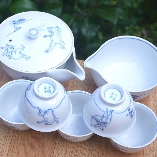京焼 清水焼 高山寺鳥獣戯画煎茶器揃 陵泉 : 松韻堂 Yahoo!店 - 通販
