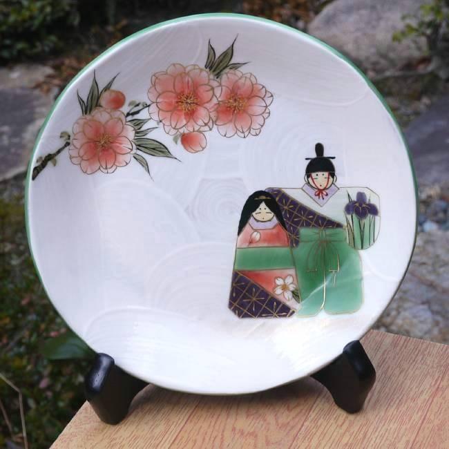 京焼 清水焼 お雛さま飾り皿 陶あん（皿立付） : 松韻堂 Yahoo!店 
