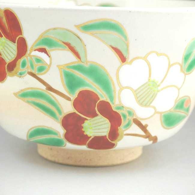 京焼 清水焼 抹茶茶碗 紅白椿 亨 : 松韻堂 Yahoo!店 - 通販 - Yahoo
