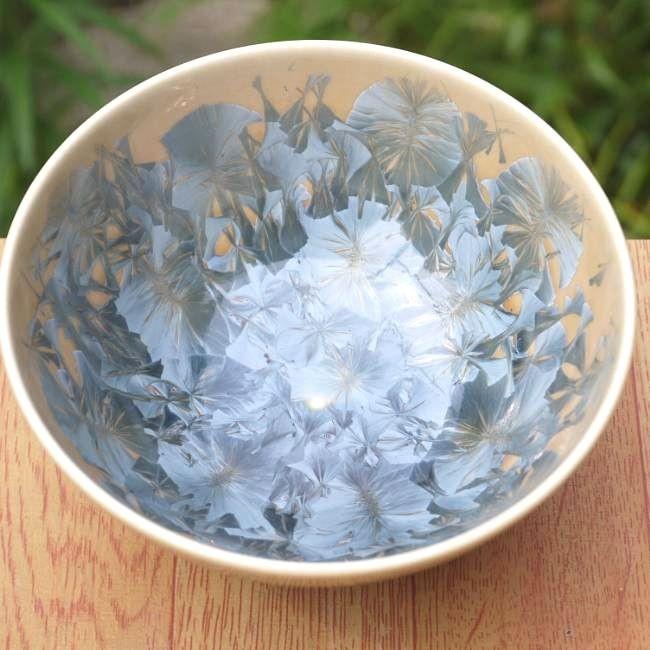 京焼 清水焼 清水焼 花結晶ご飯茶碗 灰青 : 松韻堂 Yahoo!店 - 通販