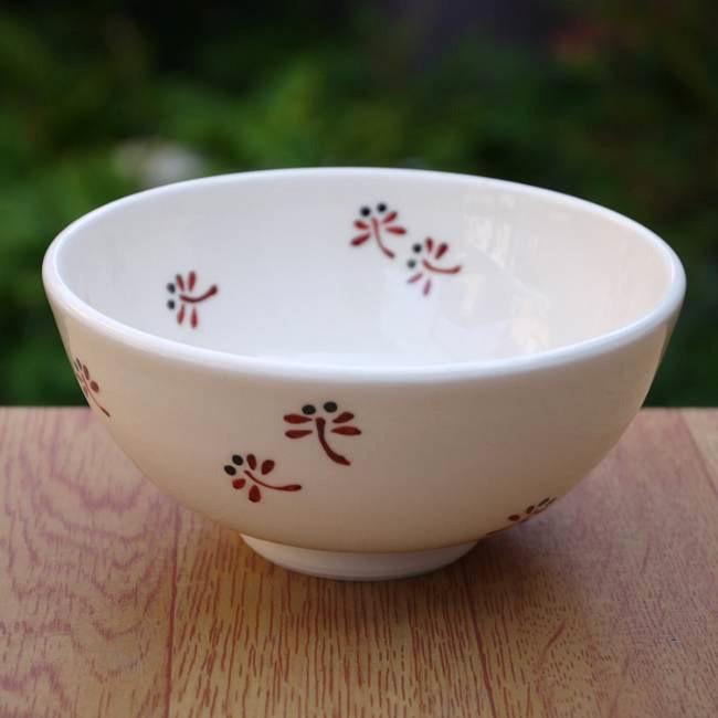 京焼 清水焼 色絵赤トンボご飯茶碗 小 磁器 : 松韻堂 Yahoo!店 - 通販