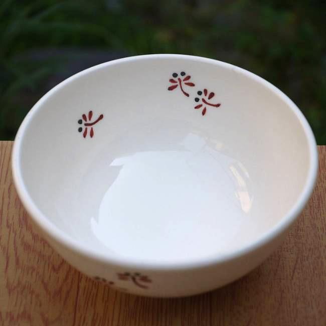 京焼 清水焼 色絵赤トンボご飯茶碗 小 磁器 : 松韻堂 Yahoo!店 - 通販