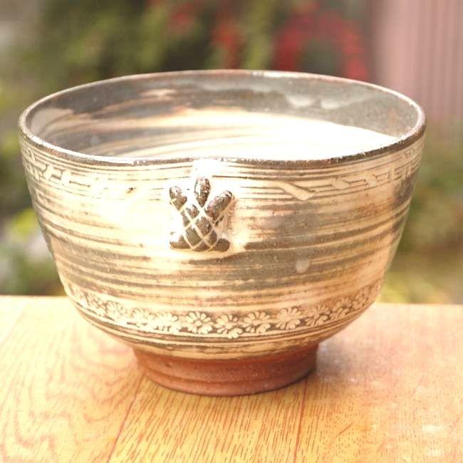 京焼 清水焼 粉引鶴亀抹茶茶碗 昌久 : 松韻堂 Yahoo!店 - 通販 - Yahoo