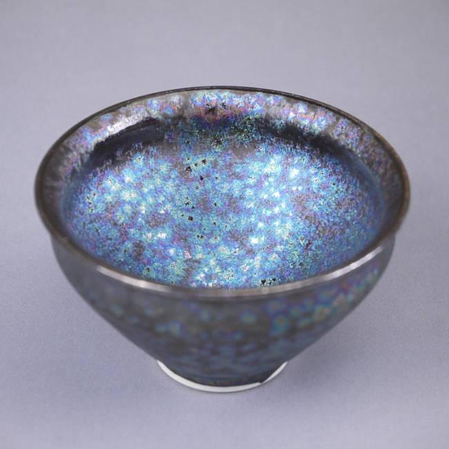 盃 酒器 平盃 虹彩釉 西嶋秀樹 京焼 清水焼 虹彩釉酒盃 A