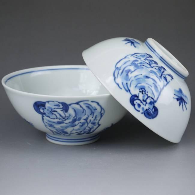 京焼 清水焼 干支未夫婦茶碗 芳山