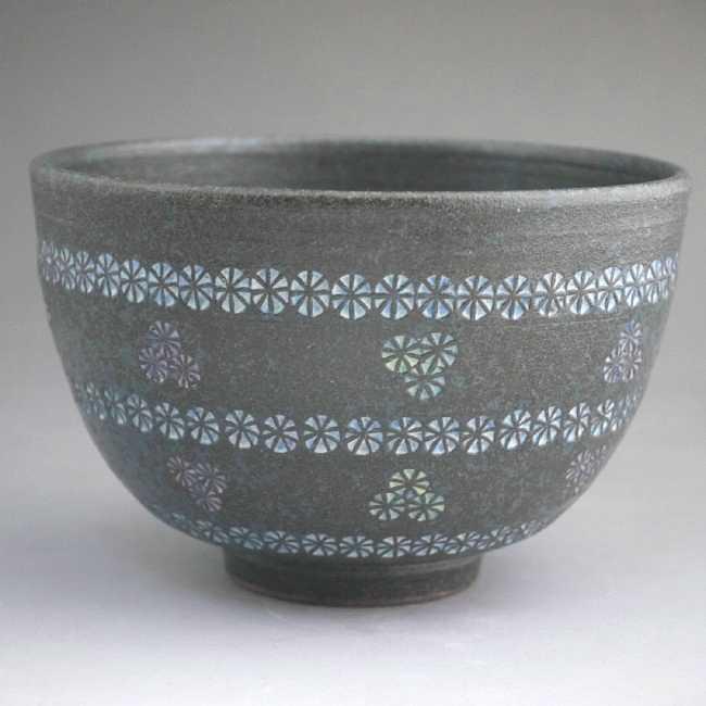 京焼 清水焼 南蛮帯三島抹茶茶碗 敏也 : 松韻堂 Yahoo!店 - 通販