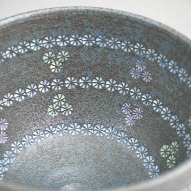 京焼 清水焼 南蛮帯三島抹茶茶碗 敏也 : 松韻堂 Yahoo!店 - 通販