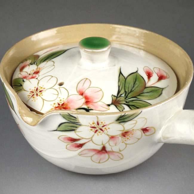 京焼 清水焼 白掛桜急須 陶あん : 松韻堂 Yahoo!店 - 通販 - Yahoo