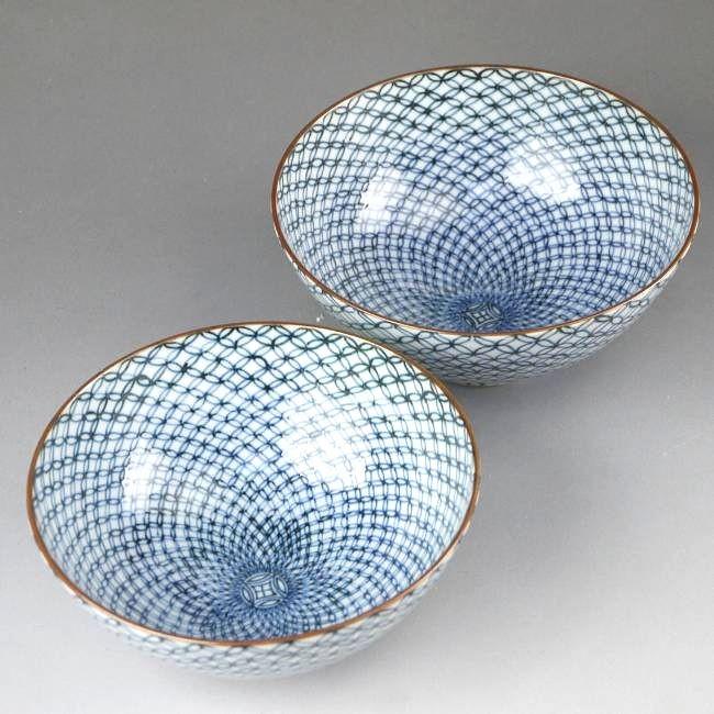 京焼 清水焼 染付七宝詰夫婦ご飯茶碗 貴史 : 松韻堂 Yahoo!店 - 通販