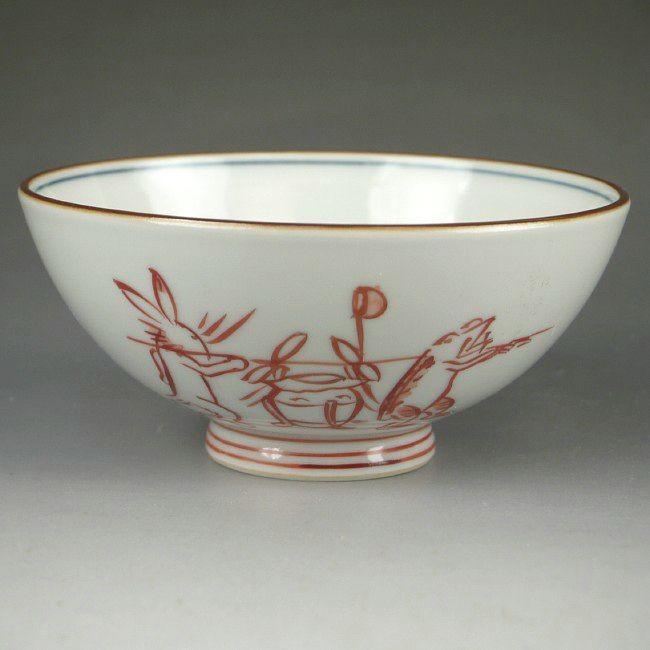 京焼 清水焼 染赤絵巻ご飯茶碗 鳳山 小 : 松韻堂 Yahoo!店 - 通販