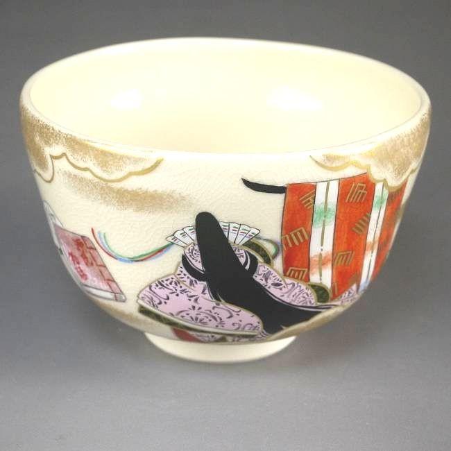 茶碗 京焼 「源氏物語蛍ノ図茶碗」抹茶茶碗 茶道具 新品 【公式通販】