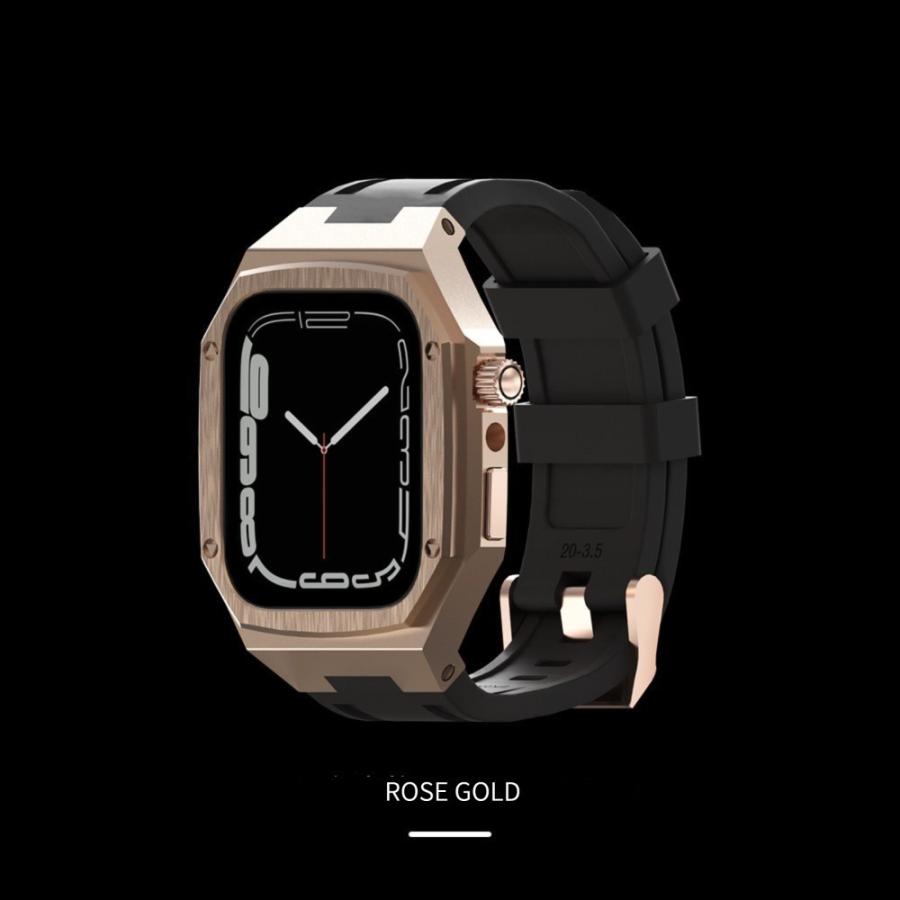 HUALIMEI Apple Watch series 7 6 SE5 4用 44mm 45mm用 siliconeband 
