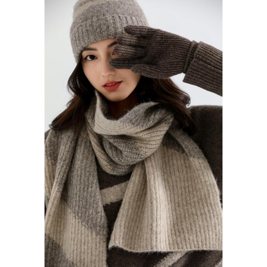 SHOKAY(ショーケイ) ウィメンズ・ジャガード・ヤクウールマフラー