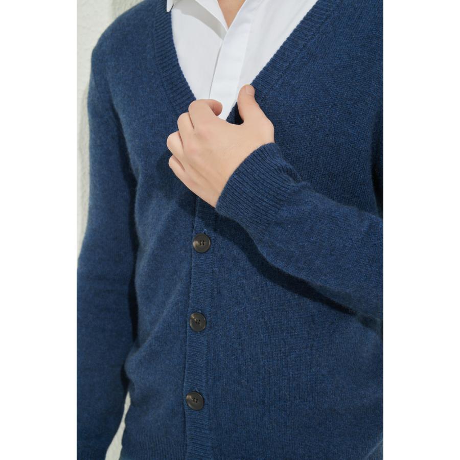 Shokay ショーケイ メンズ Vネックカーディガン ネイビー ヤクウール Am Ca Pc Os Shokay 通販 Yahoo ショッピング