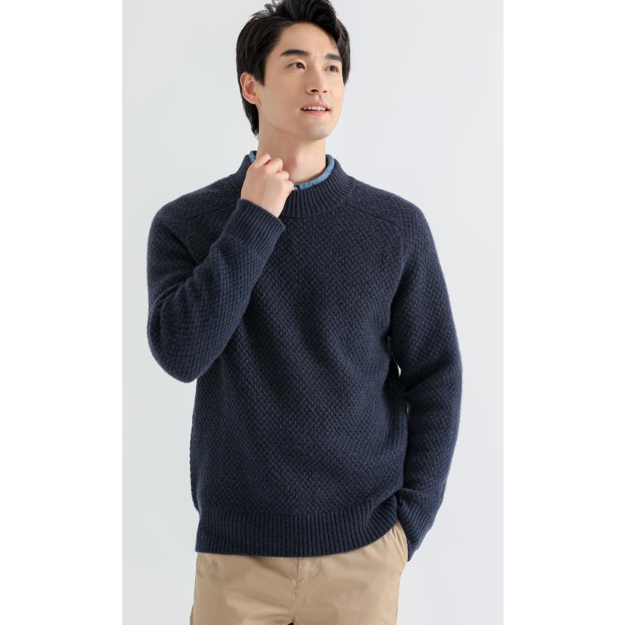 お値下げ  ネイビー セーター ブラッシュドコットン クルーネックセーター | Brooks Brothers Japan