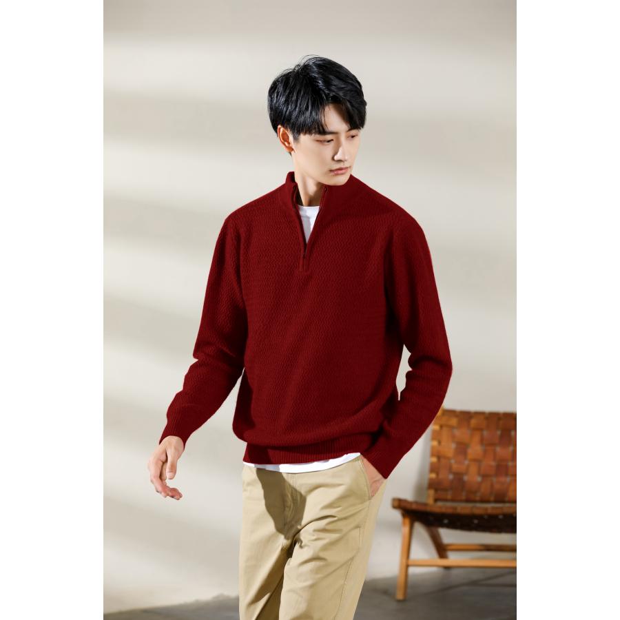 SHOKAY（ショーケイ) シャンバラ・メンズ・ハイネックジッパープルオーバー(キャラメル、ヤク100％) |  | 11