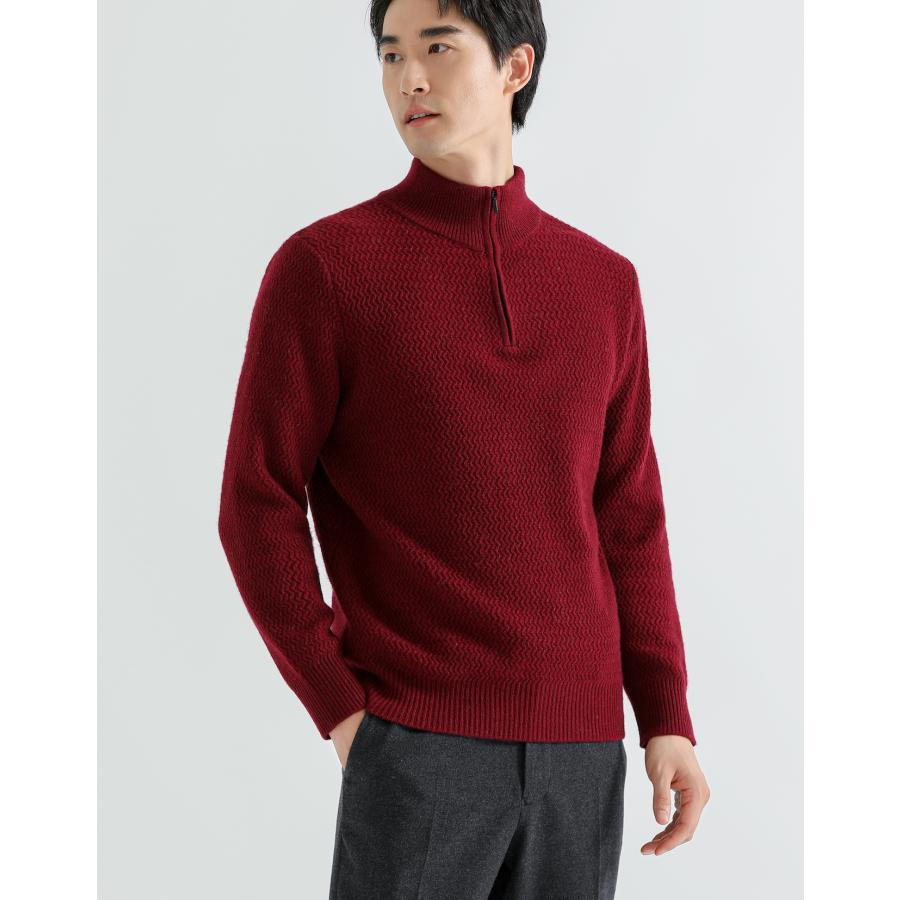 SHOKAY（ショーケイ) シャンバラ・メンズ・ハイネックジッパープルオーバー(キャラメル、ヤク100％) |  | 09