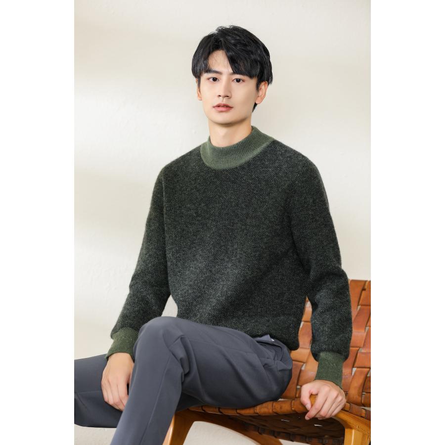 SHOKAY（ショーケイ) シャンバラ・メンズラウンドネックヤクセーター