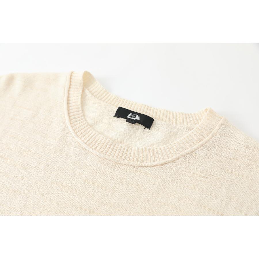 SHOKAY（ショーケイ) メンズ・麻混ニットTシャツ（ベージュ) |  | 02