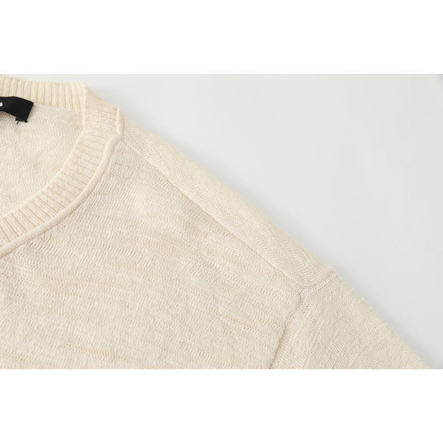 SHOKAY（ショーケイ) メンズ・麻混ニットTシャツ（ベージュ) |  | 04