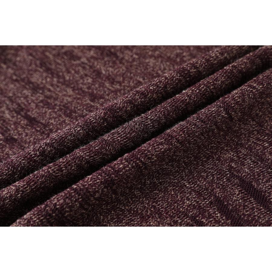 SHOKAY（ショーケイ) メンズ・麻混ニットTシャツ（（パープル) |  | 04