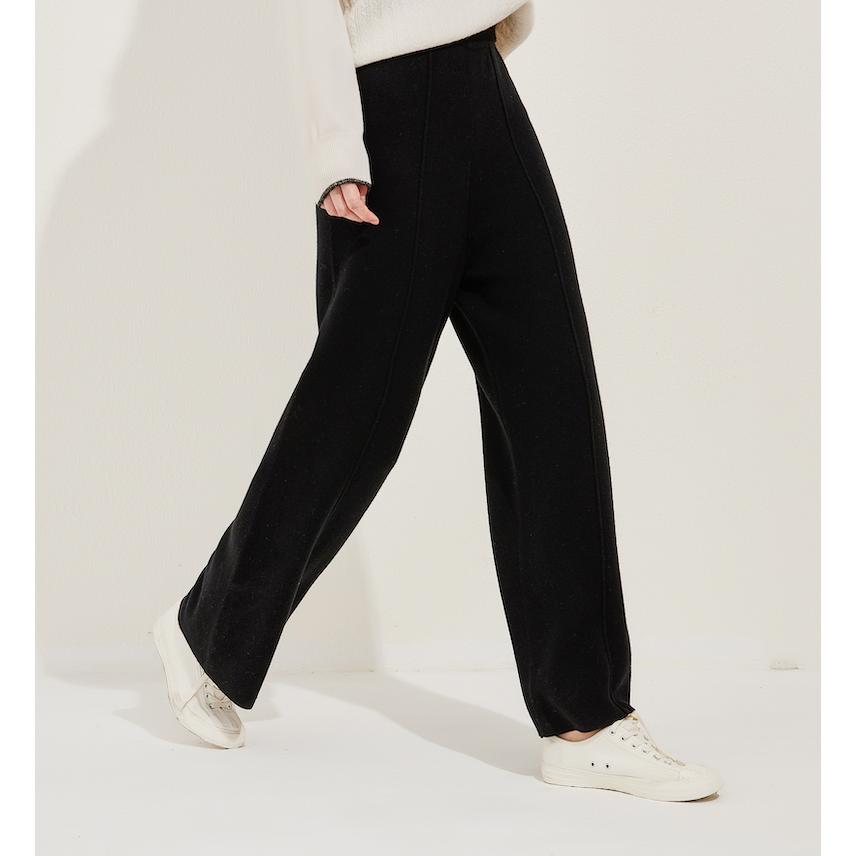 SHOKAY（ショーケイ) ウィメンズ・クラシックニットパンツ(ブラック