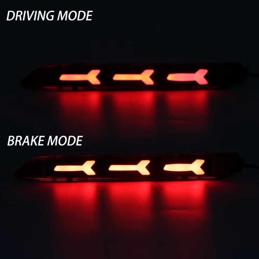 車検対応リアパンバーLED リフレクター スレンズ3色選択可能 70系ノア